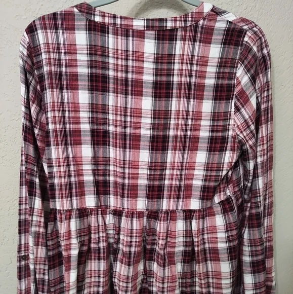 Maurice Plaid Peplum Shirt / Small - Picture 3 of 9